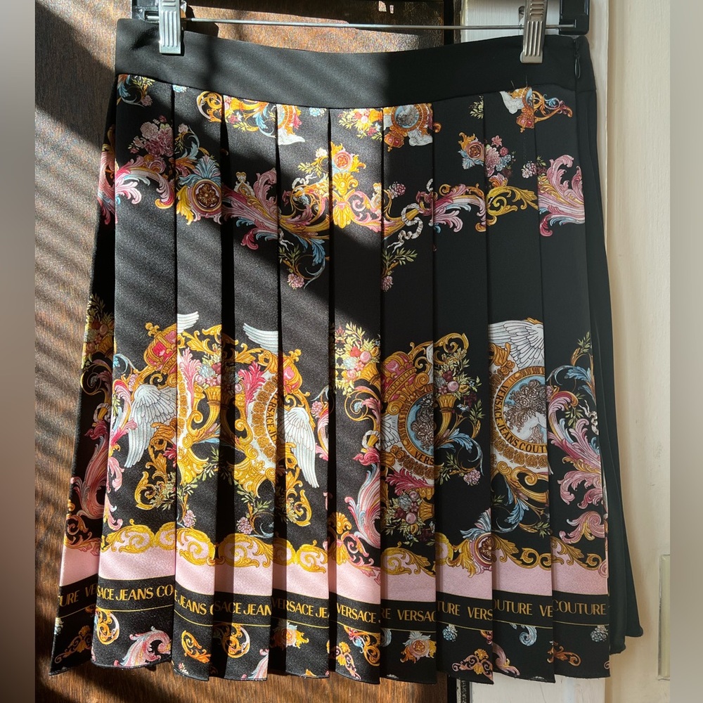 Versace pleated mini skirt